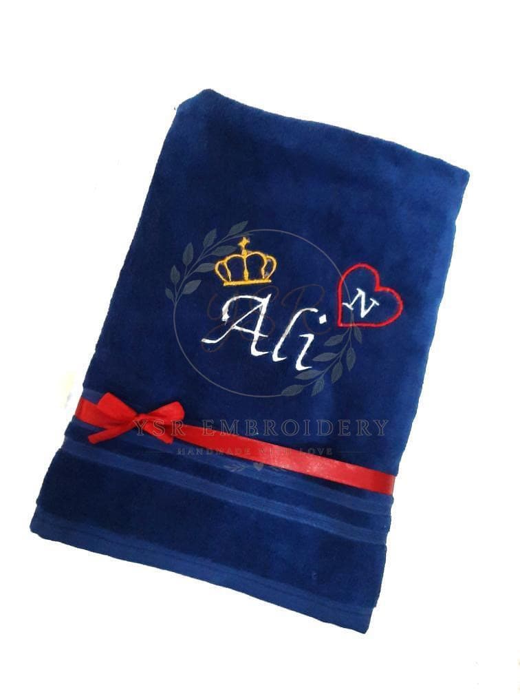Serviette de Bain Personnalisée Brodé Nom 3